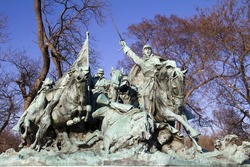 Ulysses S. Grant Cavalry Memorial at the Western base of Capitol Hill in Washington DC