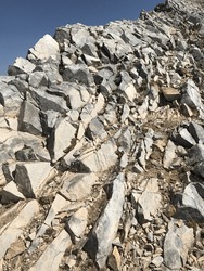 Beautiful rock form at Mount Uludag Great Summit route in Bursa, Turkey. Uludag is the highest mountain in Marmara Region.