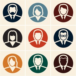Business people icons. Avatar. User icon.