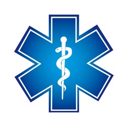 blue medical symbol isolated over white background. vector illustration