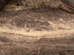 Impressive and unusual rock formations at Porthmahomack Beach, Highlands Scotland, UK