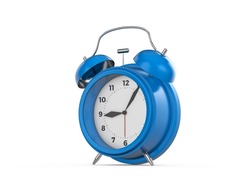 Alarm clock on a white background. 3d illustration.