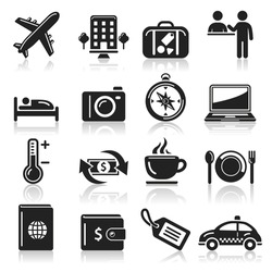 travel icons set1. vector eps 10