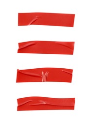 Single piece of insulating tape isolated over the white background, set of four different foreshortenings