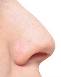 human nose isolated on white