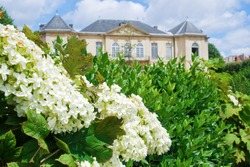 Back garden of Musee de Rodin in Paris France