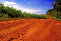 Red road in Africa.