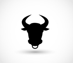 Bull icon vector