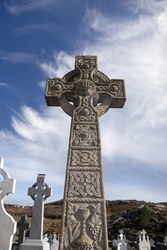 old gaelic graveyard in Kincasslagh county Donegal Ireland