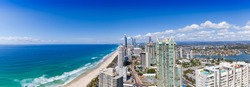 Panoramic view of Surfers Paradise on Queensland's Gold Coast