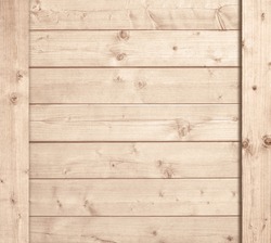 Side of wooden box, light planks or wall