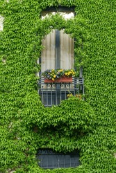 Milan, Lombardy, Italy: exterior of historic house near Citylife
