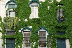 Milan, Lombardy, Italy: exterior of historic house near Citylife