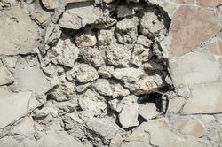 close up of broken wall for background