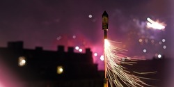 Happy new years eve rocket