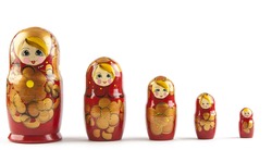 Matrioshka or  babushkas dolls
