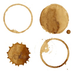 Coffee Stains Collection, Vector Illustration