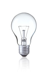 Light bulb isolated on white,  Realistic photo image