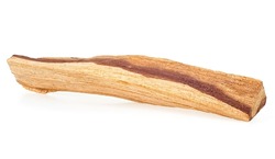 Holy wood - Palo Santo incense wood stick isolated on a white background. Bursera Graveolens.
