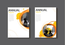 Orange Circle abstract cover modern  cover book Brochure template, design, annual report, magazine and flyer layout Vector a4