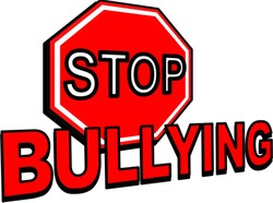 A Stop Bullying sign vector in red isolated on white 