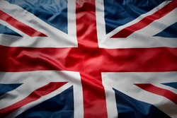 Closeup of Union Jack English flag 