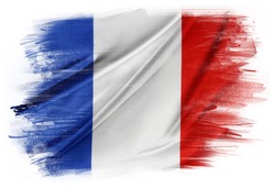 French flag on plain background