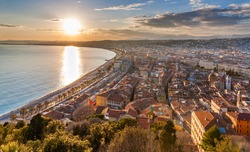 View of Nice city - Cote d'Azur -  France