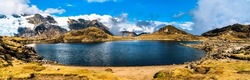 Lake at the Huaytapallana mountain range in Huancayo, Peru