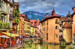 View of the old town of Annecy - France