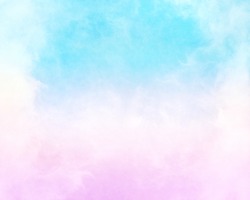 Clouds and fog with a pink to cyan-blue gradient.  This image has a paper texture background for added depth and mottling; a pleasing grain and texture is visible when viewed at 100 percent.