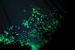 Fiber optics close up, fast internet background concept