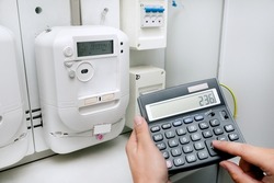 Electric meter, concept of rising electricity prices