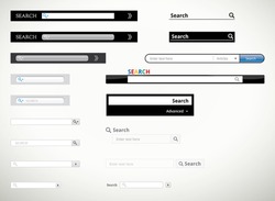 A collection of search form templates and scribbles for websites