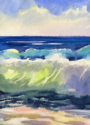 Seascape. Watercolor.