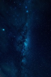 Milky way on a night sky, Long exposure photograph, at Australia