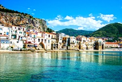Beautiful coast of Cefalu, Palermo - Sicily