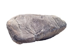 big granite rock stone, isolated on white background