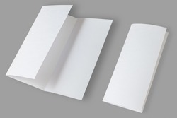 Blank Brochure isolated on grey background