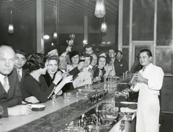 Customers at a Philadelphia bar after Prohibition's end, Dec. 1933.