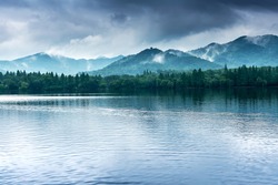 View on the enchanting West Lake, Hangzhou, China 