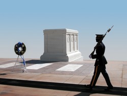 Tomb of the Unknown Soldier, Arlington National Cemetery. Virginia.