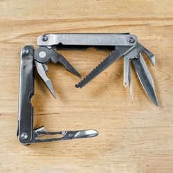 Multipurpose pocketknife used by campers and the army all over the world