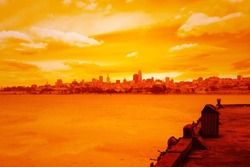 An image of a San Francisco sunset scenery