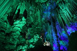 Gibraltar St. Michael's Cave illuminated