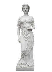 Marble statue isolated on white with Clipping Path