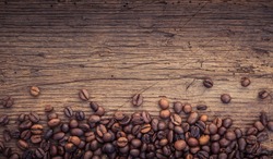 Fine roasted coffee beans concept