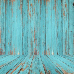 Vintage wood room with peeling paint.