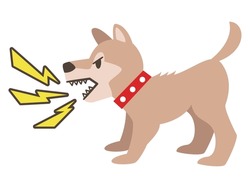 Simple barking dog flat illustration