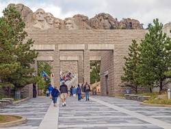 Approach concourse to the Mt. Rushmore National Monument, Keystone, South Dakota